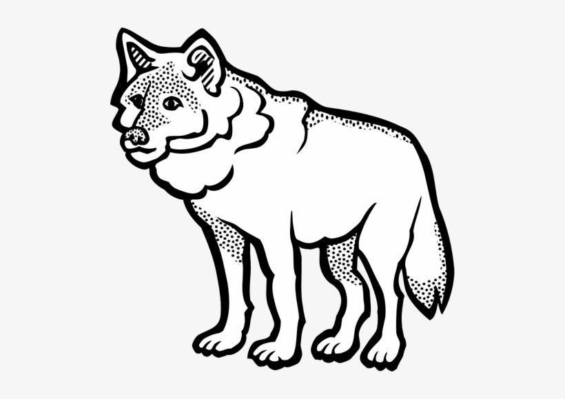 Thick Outline Wolf Illustration Public Domain Vectors Wolf Clipart Black And White Png Image Transparent Png Free Download On Seekpng