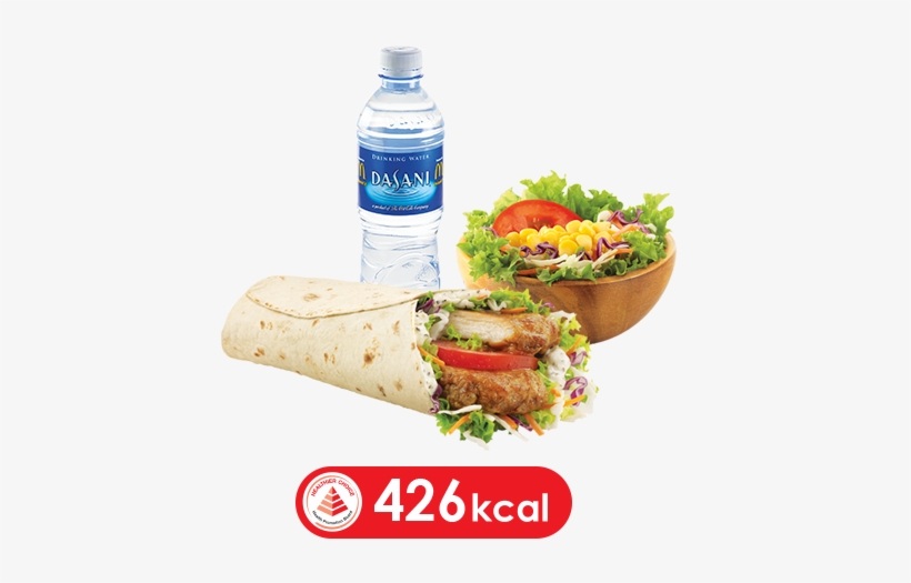 Grilled Chicken Mcwrap Meal With Dasani Drinking Water - Fast Food, transparent png download