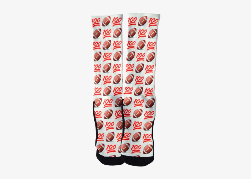 Football Emoji Crew Socks - Sock, transparent png download