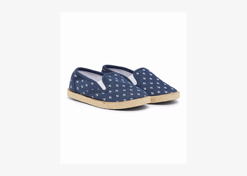Navy Anchor Espadrilles - Slip-on Shoe, transparent png download