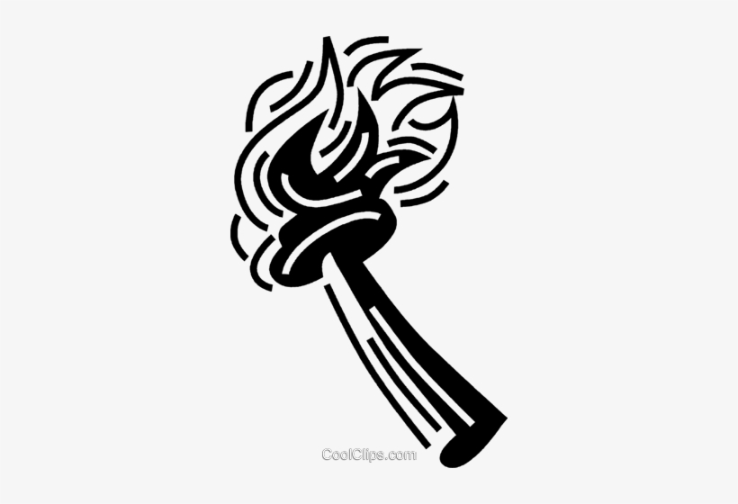 Olympic Torch Royalty Free Vector Clip Art Illustration - Illustration, transparent png download