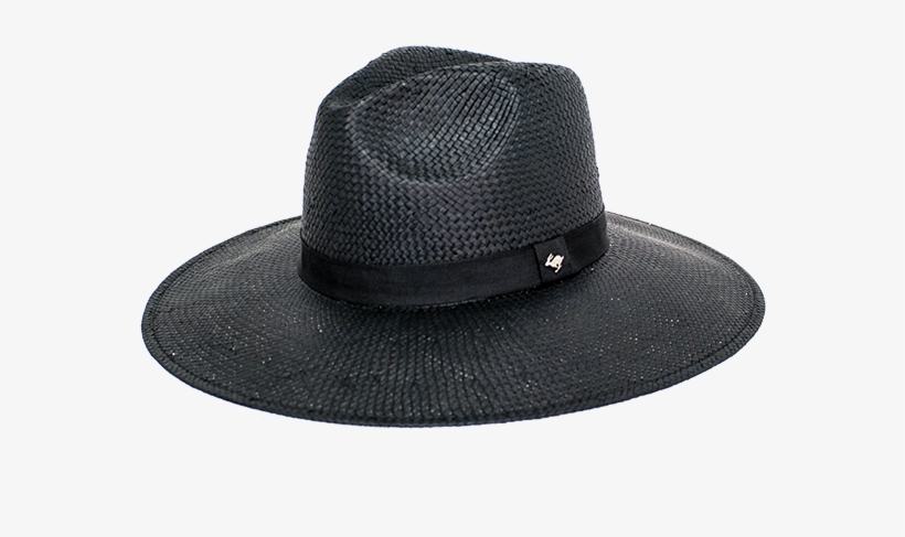 Alexa Wide Brim Straw Hat Black - Hat, transparent png download