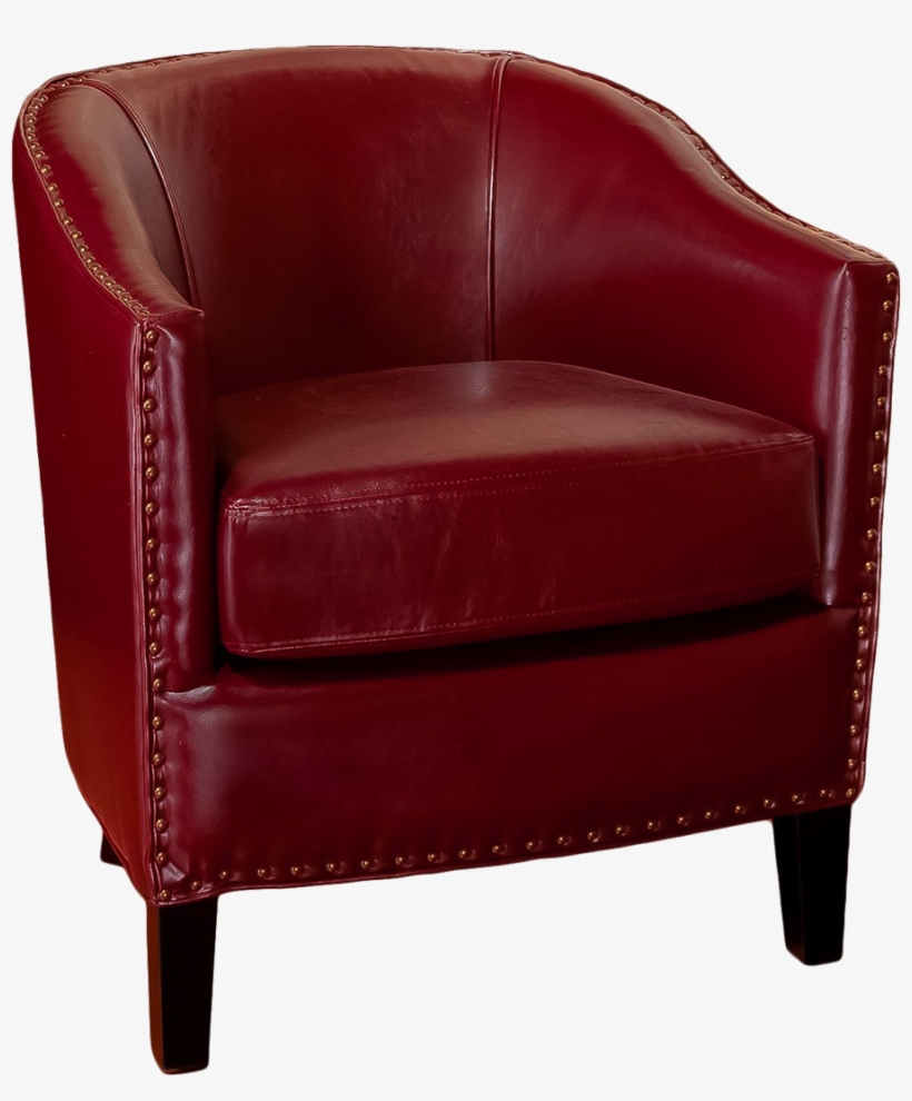Ezra Oxblood Leather Chair, transparent png download