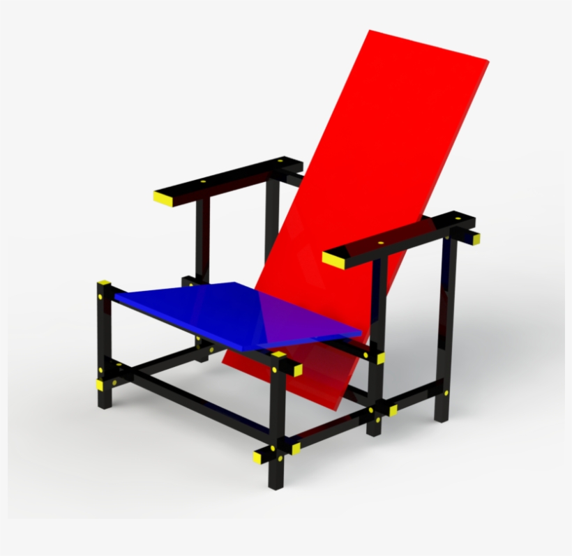 Red And Blue Chair On Behance - Red Blue Chair, transparent png download