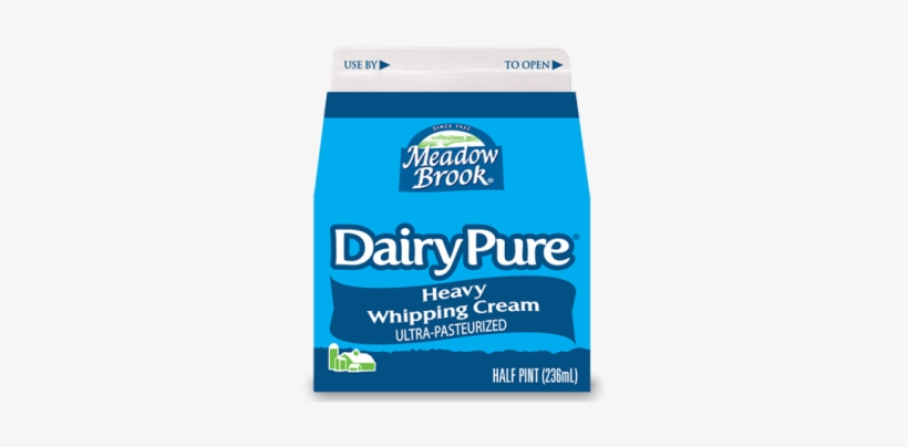 Meadow Brook Dairypure Heavy Whipping Cream - Dairy Pure Heavy Cream, transparent png download