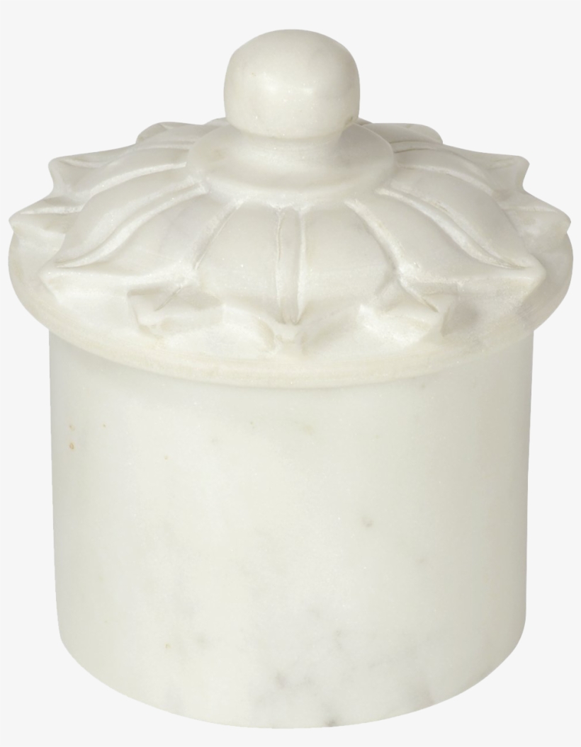 White Lotus Bath Accessories - John Robshaw Lotus Covered Jar, White, Covered Jar, transparent png download