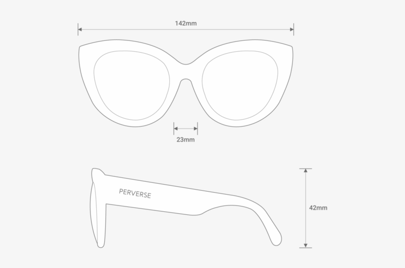 Dahlia Oversized Cat Eye Sunglasses - Line Art, transparent png download