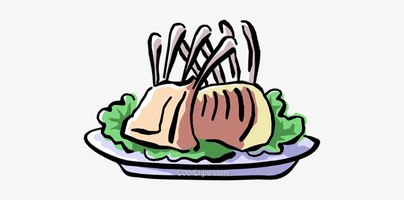 Rack Of Lamb Royalty Free Vector Clip Art Illustration - Rack Of Lamb Clipart, transparent png download