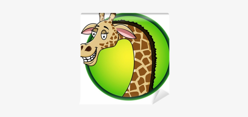 Smiling Cartoon Giraffe, transparent png download