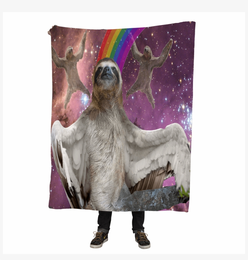 Flying Sloth Throw Blanket - Blanket, transparent png download