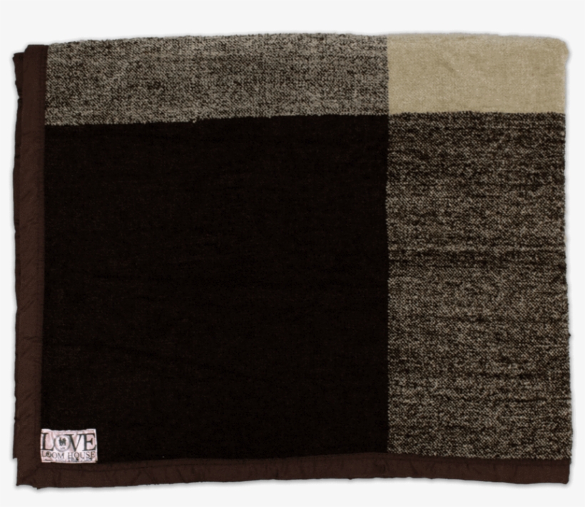Cream & Brown Squares Throw Blanket - Wool, transparent png download