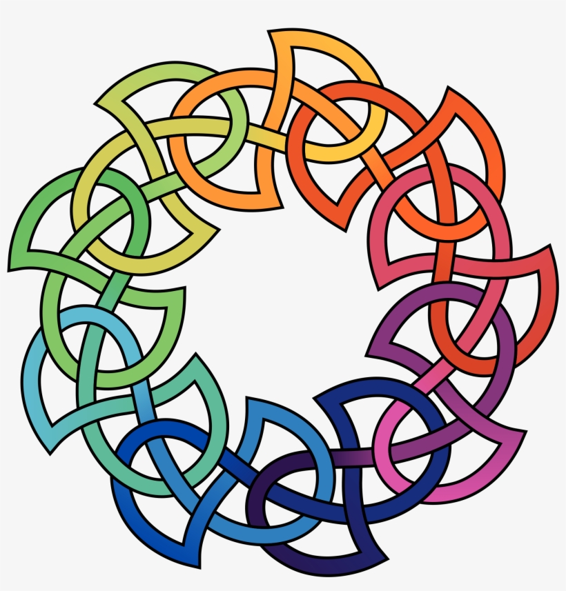 Open - Celtic Knotwork Embroidery Design, transparent png download