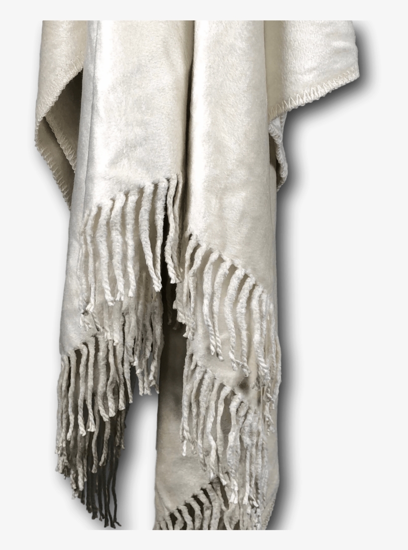 Silk Brushed Blanket Throw Rug Cream Lujo Home - Blanket, transparent png download