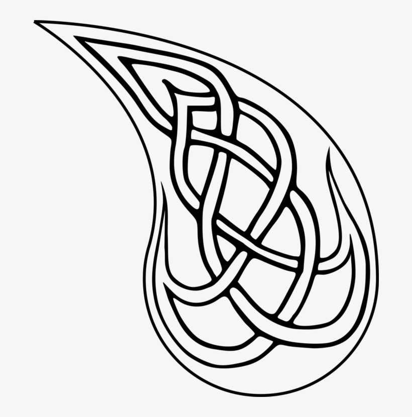 Celtic Knot Celts Ornament Drawing Art - Celtic Knot Flame, transparent png download