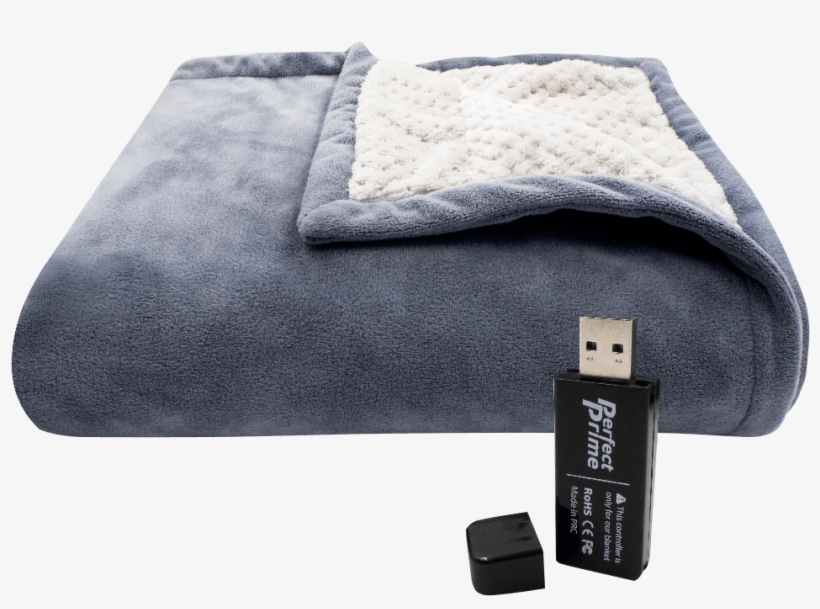Hp Soft Fleece Portable Usb Power Heating Throw Shoulder - Suede, transparent png download