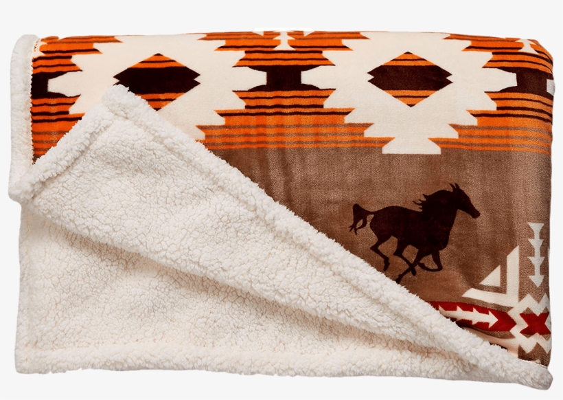 Carstens Soft Sherpa Plush Throw Blanket, Free Rein - Placemat, transparent png download