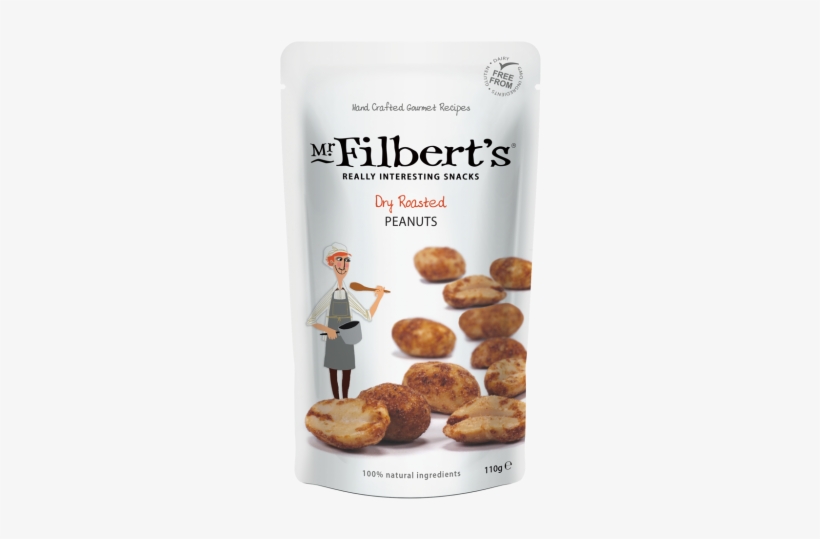 Dry Roasted Peanuts New Bigger Bag 110g - Mr+filbert's Mr Filbert's Dry Roasted Peanuts, transparent png download