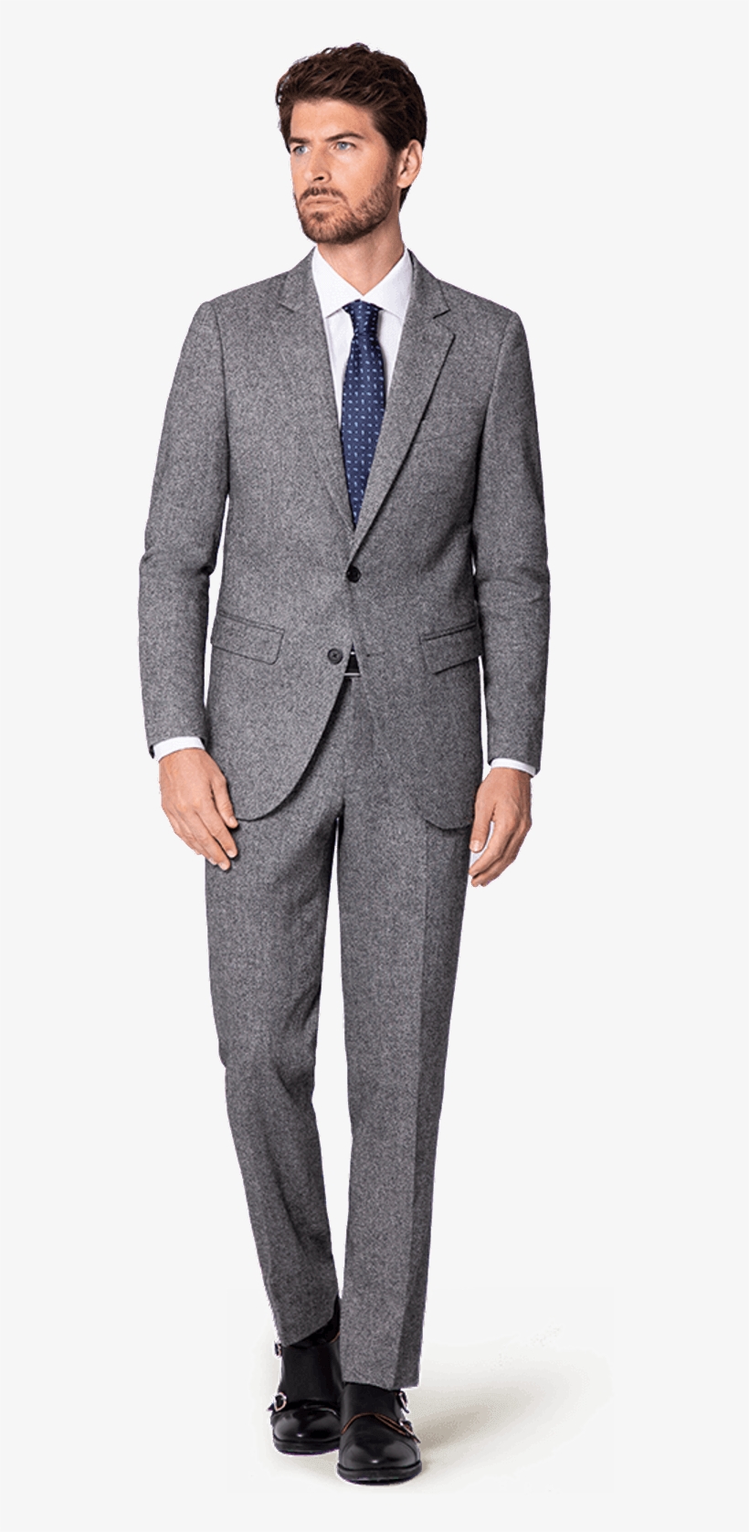 Grey Tweed Suit - Suit, transparent png download