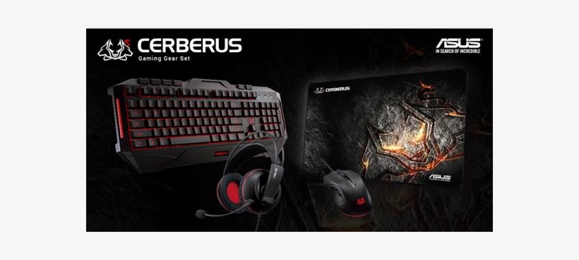 Asus Cerberus Gaming Bundle - Asus Cerberus Gaming Keyboard Keyboard, transparent png download
