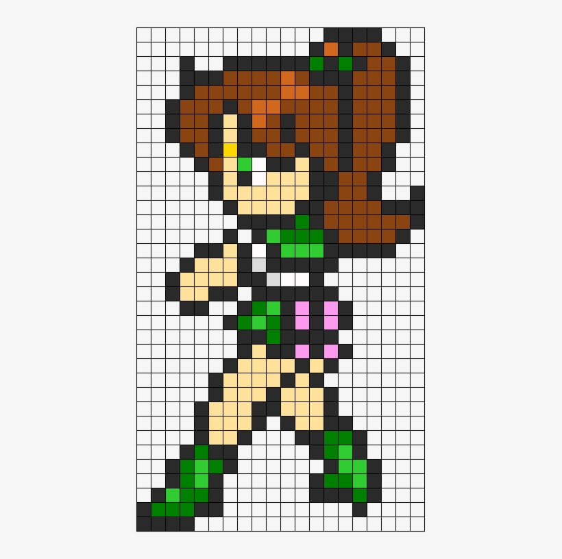 Sailor Jupiter Perler Bead Pattern / Bead Sprite - Sailor Moon Perler Beads Patterns, transparent png download