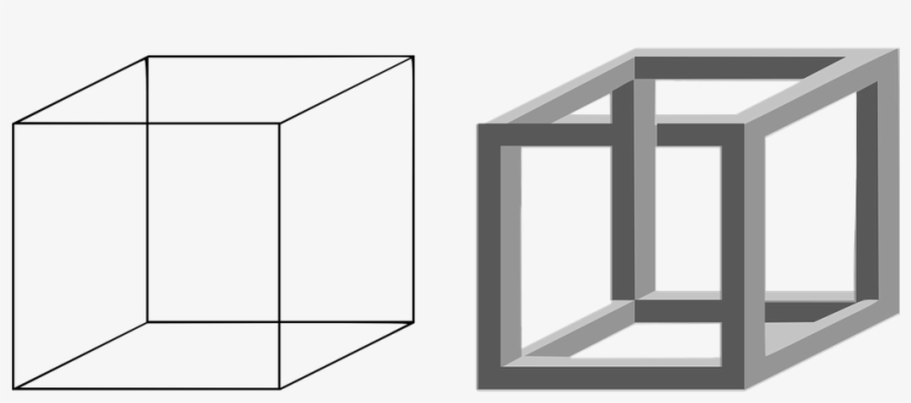 Squares Clipart Cube Object - Impossible Cube, transparent png download