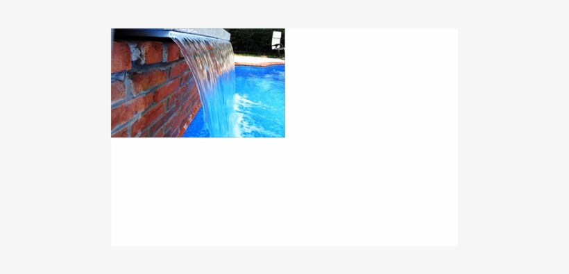 2' N/w Waterfall, 6" Grey Lip, Back Feed C/w Rock Trap - Swimming Pool, transparent png download