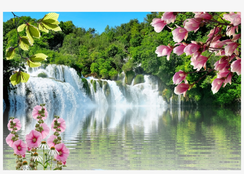 Waterfall, Water, Nature, Landscape, Waters, Mood - Paisaje De Cascadas De Agua, transparent png download