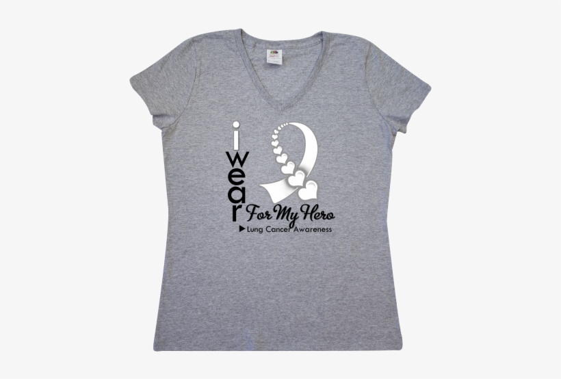 Lung Cancer I Wear A Ribbon Women's V Neck T Shirt - Colon Cancer Hero Ribbon Oval Ornament, transparent png download