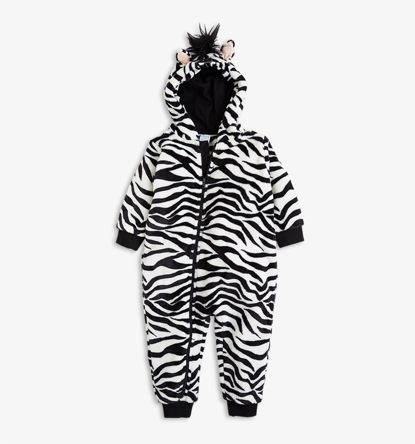 Zebra Fleece Onesie White - Zebra Onesie, transparent png download