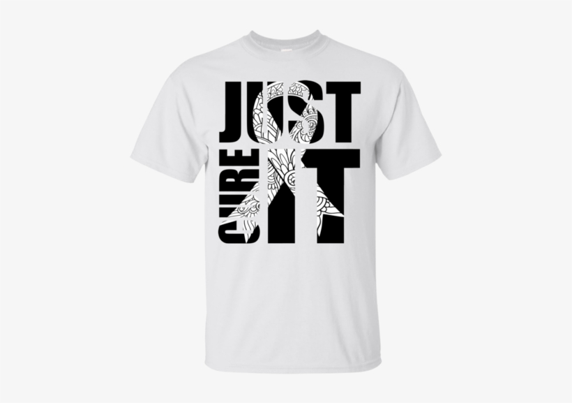 Just Cure It Lung Cancer Awareness Ribbon T-shirt - Boys Cancer Awareness Shirts, transparent png download