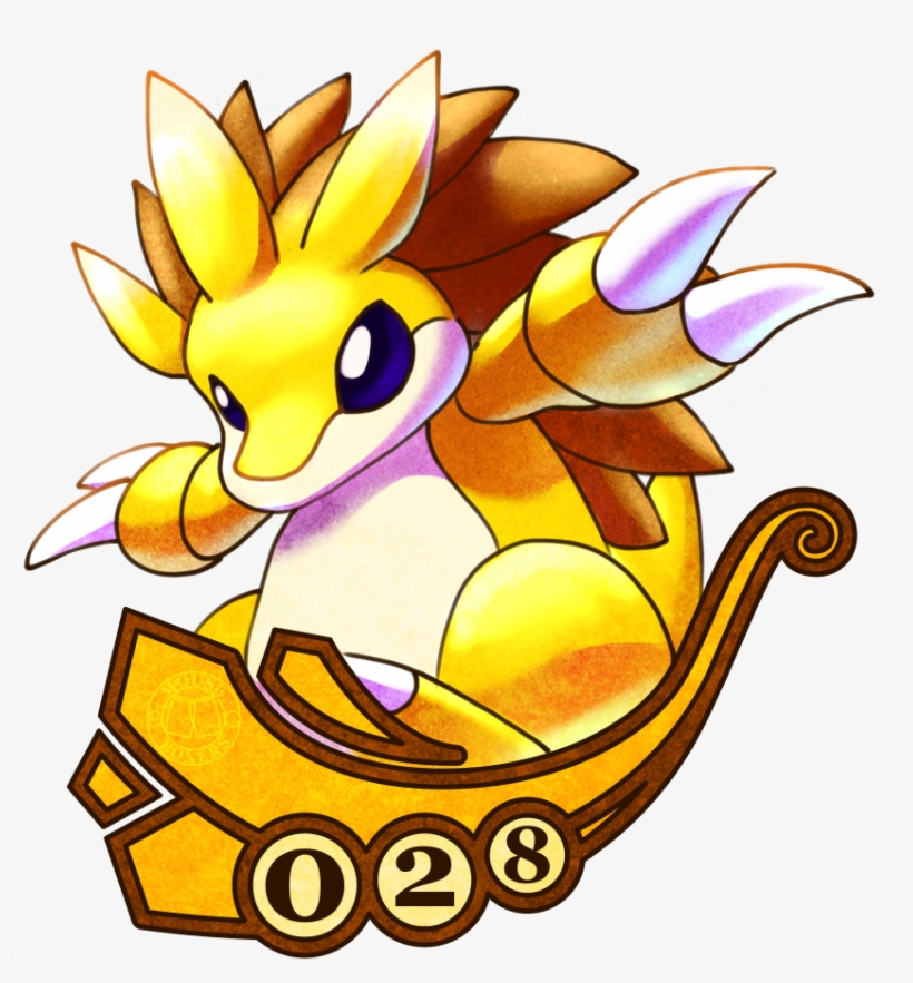 028 Sandslash - Cartoon, transparent png download