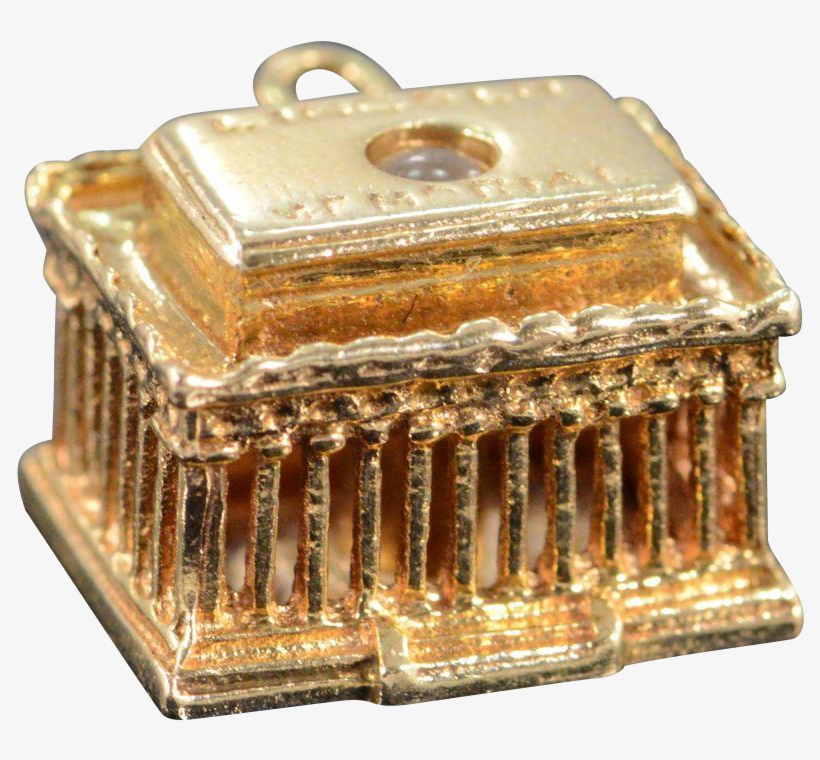 14k Vintage Lincoln Memorial Monument Washington Dc - Antique, transparent png download