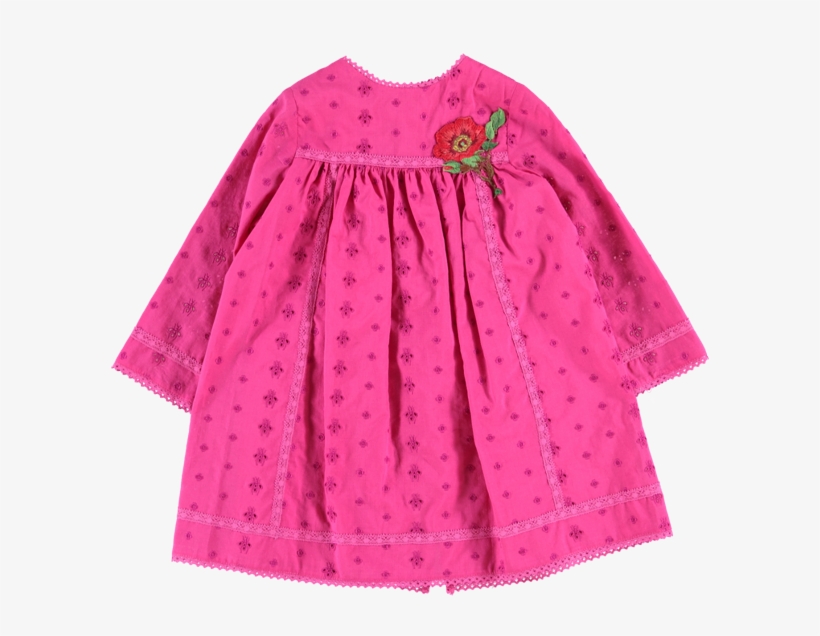 Babies Broidery Dress Fuchsia Pink - Dress, transparent png download