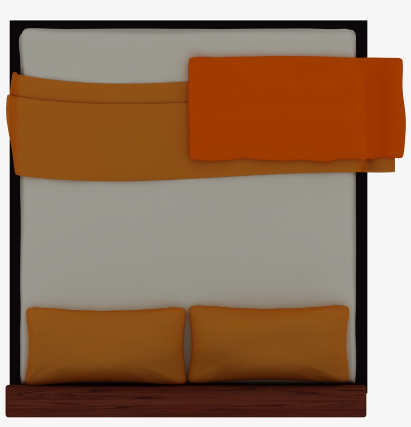 Cama Naranaja - Cama En Planta Png, transparent png download