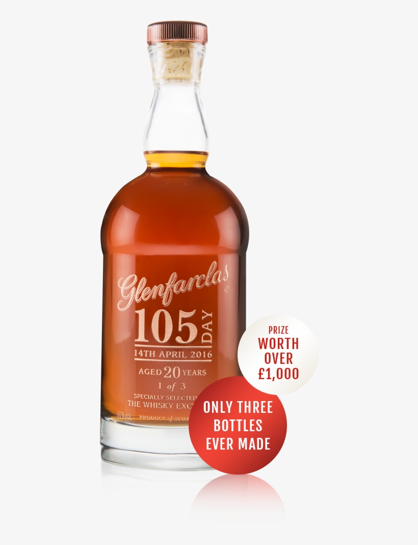 Win One Of Three Bottles Of Glenfarclas 105 20 Year - Glass Bottle, transparent png download