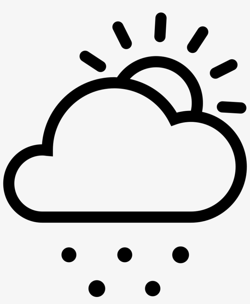 Cloud Sun Snow Comments - Sun And Cloud Free Icon, transparent png download