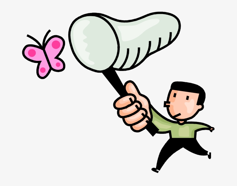 Chasing Butterflies - Catching A Butterfly, transparent png download