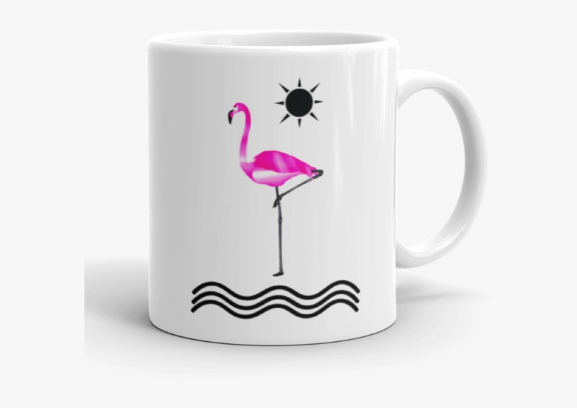 Pink Flamingo Mug Is A Vibrant Attention-grabber That - Mug, transparent png download