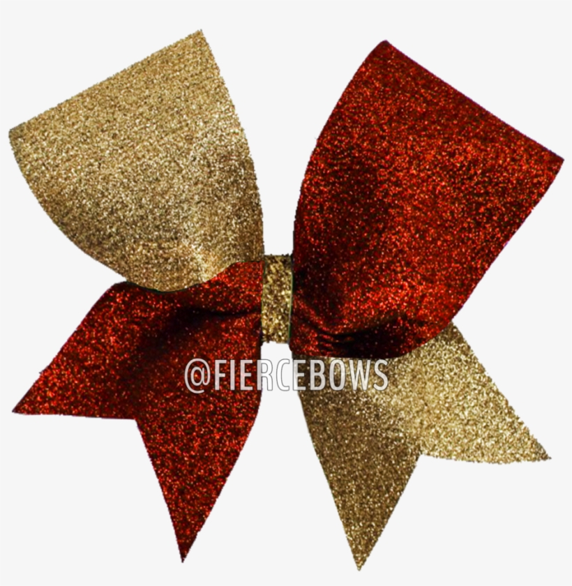 Two Color Glitter Tick Tock Bow - Cheerleading, transparent png download