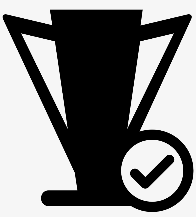 Football Trophy With Check Mark Comments - Trophy, transparent png download