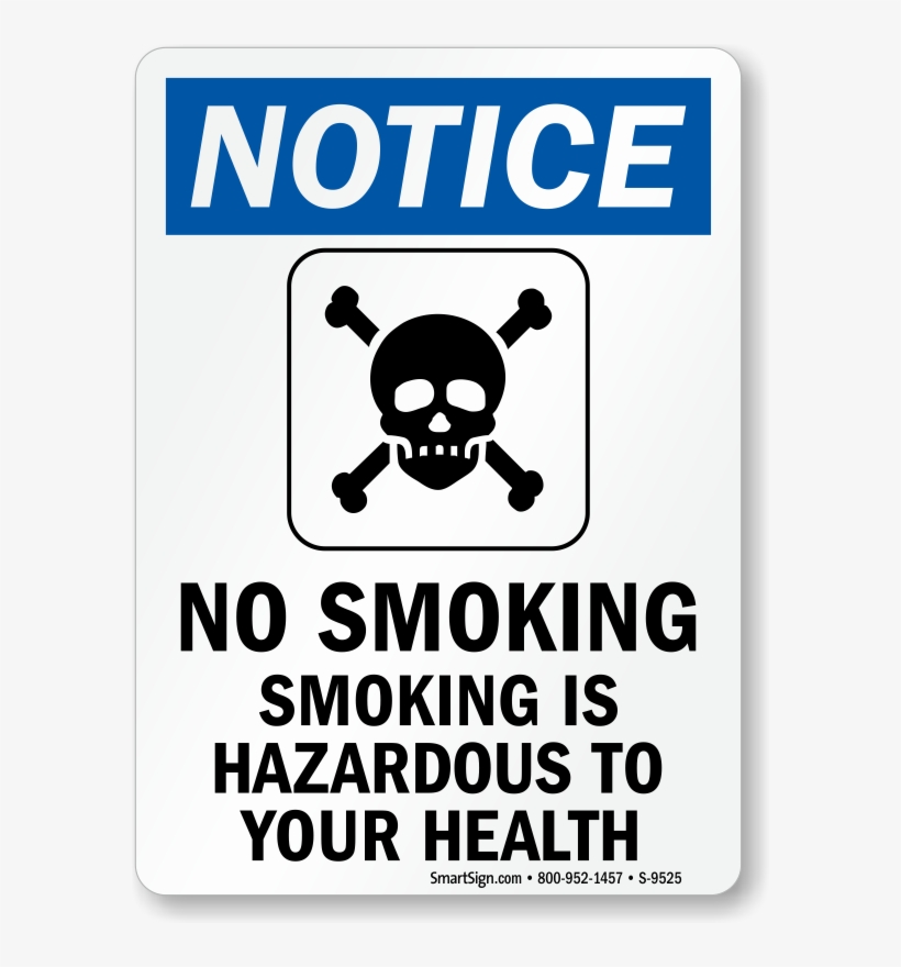 Smoking Is Hazardous To Your Health Sign - Dont Text And Drive Sign, transparent png download