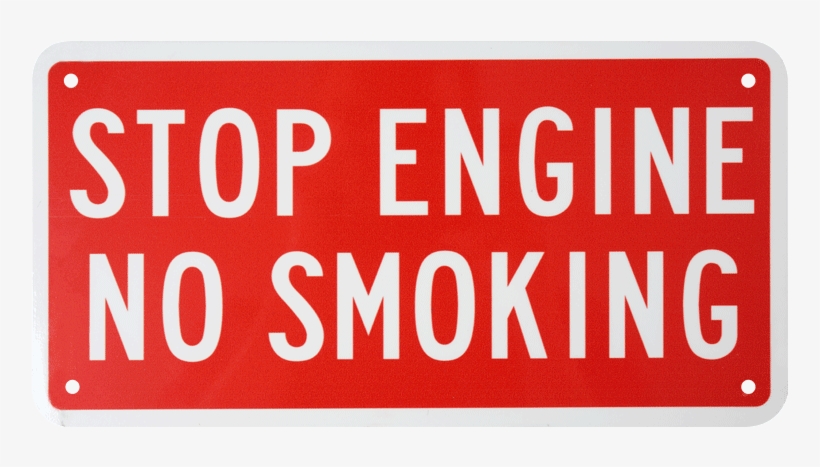 Stop Engine/no Smoking Sign - Stop Sign, transparent png download