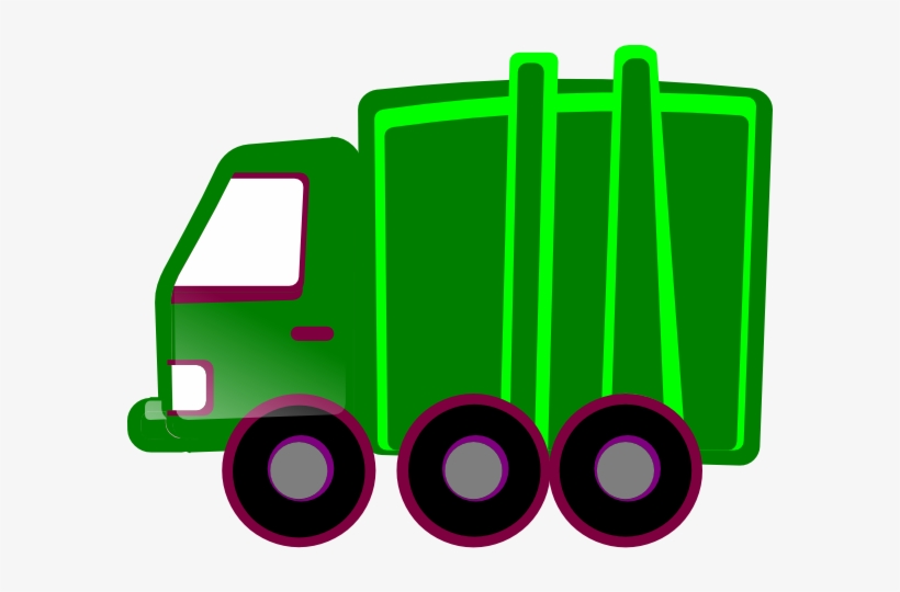 Garbage Truck Png - Green Trash Truck Clipart, transparent png download