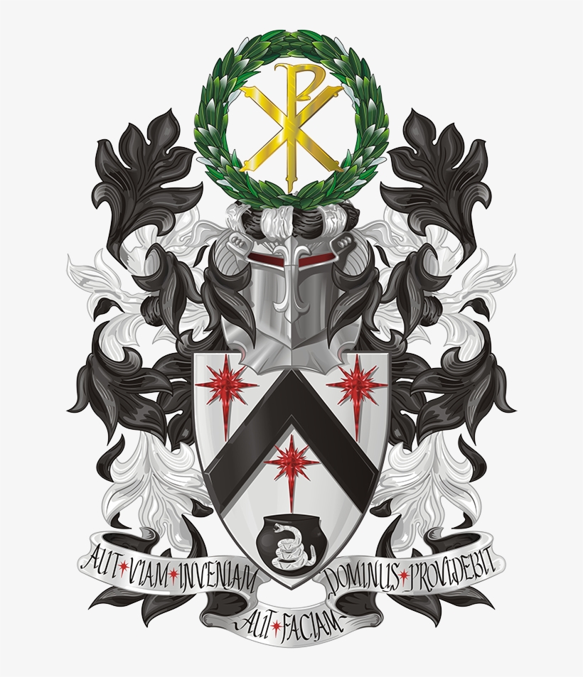 A Chevron Sable Between Three Star Crosses Gules And - Coat Of Arms, transparent png download