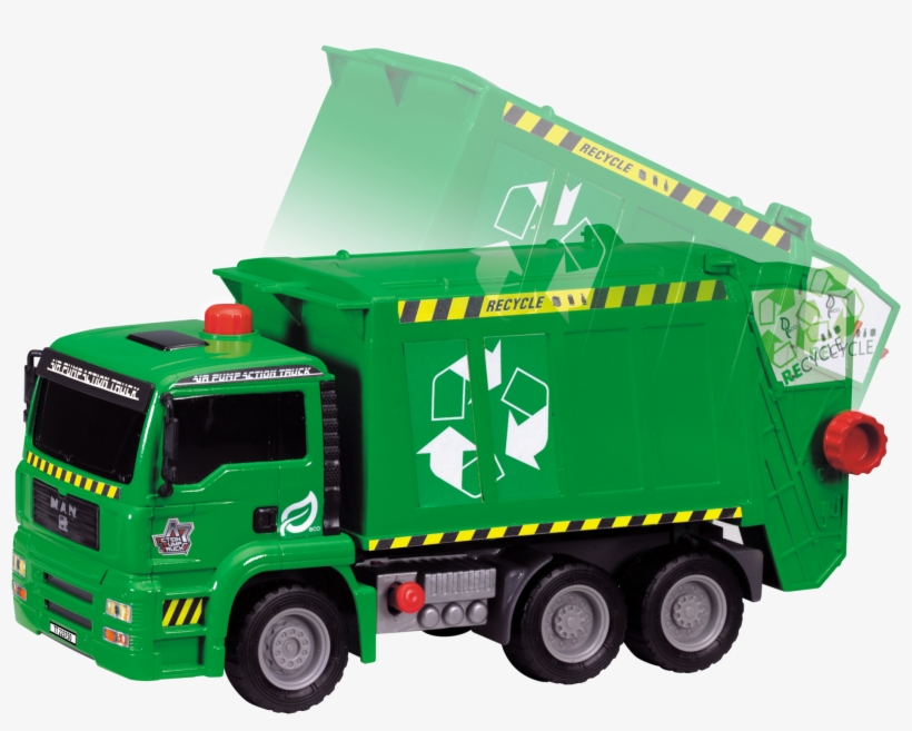 Carville Garbage Truck 30cm, , Large - Dickie Toys Air Pump Action Garbage Truck, transparent png download