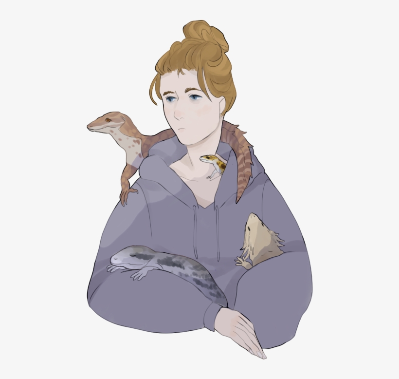 I Drew Me, Lizard Queen Ft - Blue Tongue Skink Drawing, transparent png download