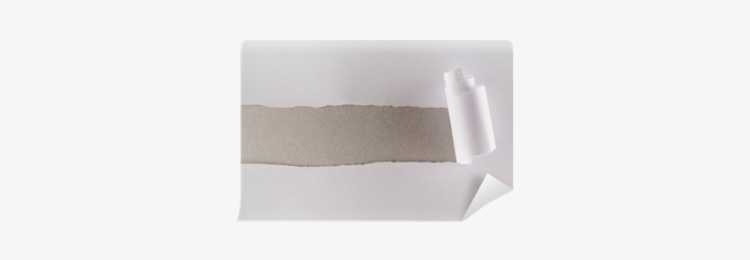 White Paper Torn Revealing Gray Cardboard Layer Wall - Construction Paper, transparent png download