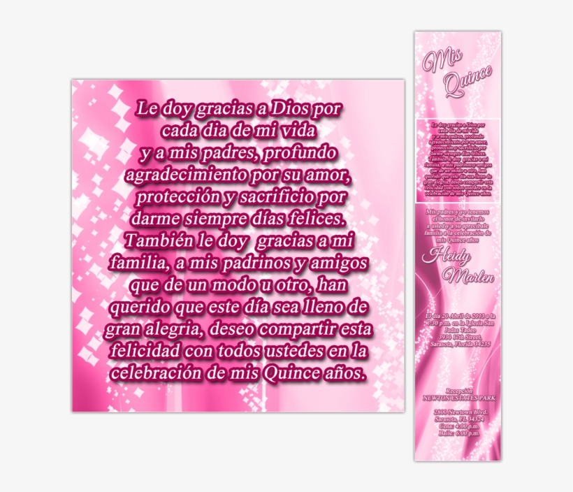 Quinceañera - - Agradecimiento De Una Quinceañera Para Dios, transparent png download