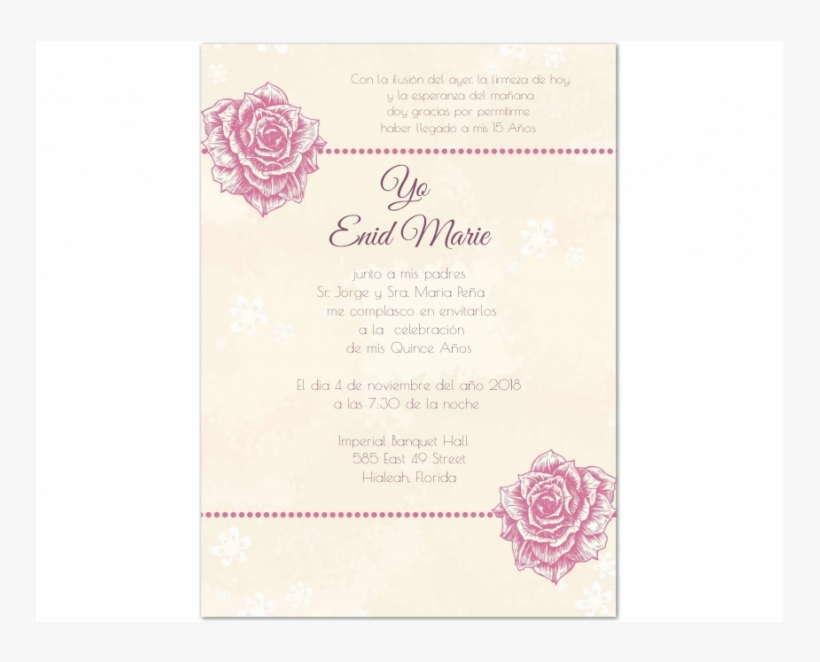 Quince Invitation With Flower - Blumenhochzeit Der Vintagen Roten Rosen Papierservietten, transparent png download