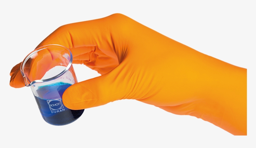 Shieldskin™ Latex Gloves And Shieldskin™ Nitrile/polychloroprene - Orange Lab Gloves, transparent png download